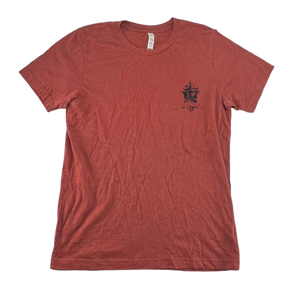 Men's Come Sail Away T-shirt Medium Red Double-Sided Tigs Soft sz M